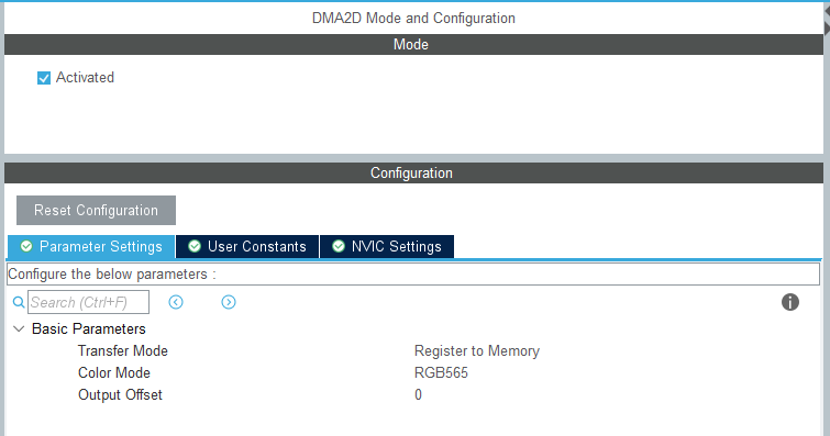 DMA2D设置