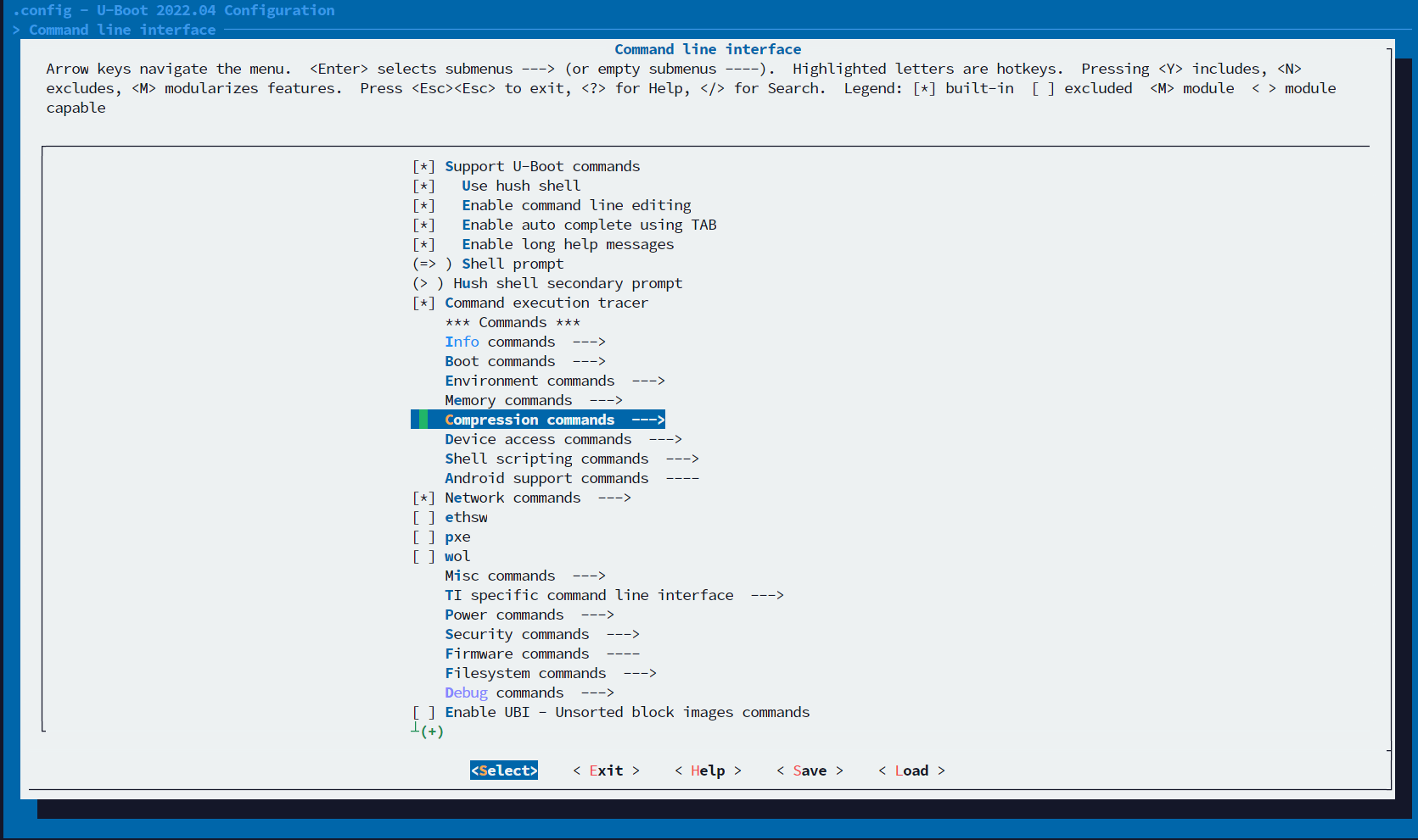 Command line interface  命令行界面配置